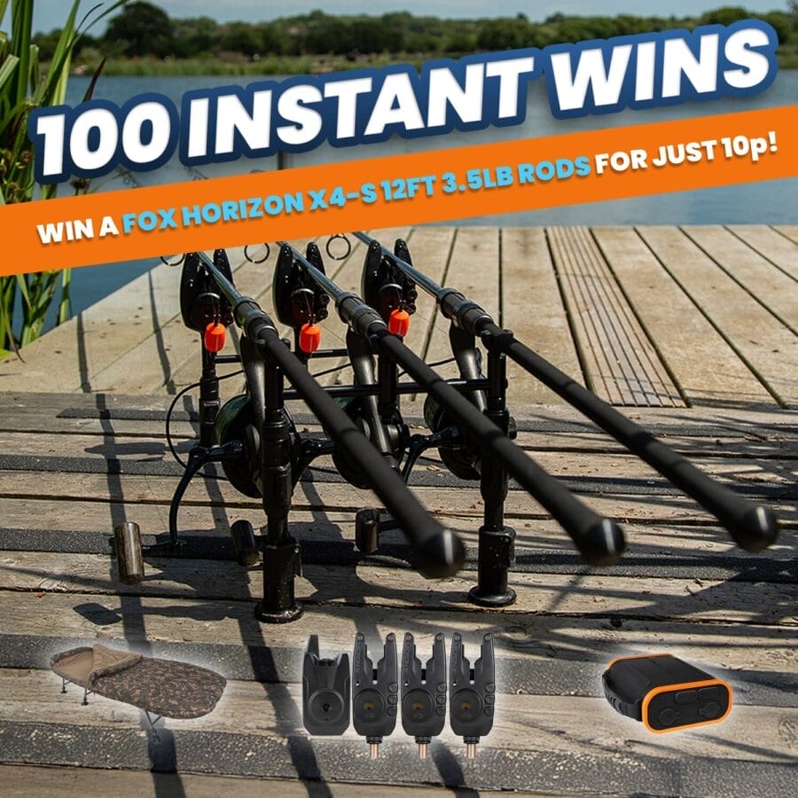 3x Fox Horizon X4-S Carp Rods + 100 Instant Wins