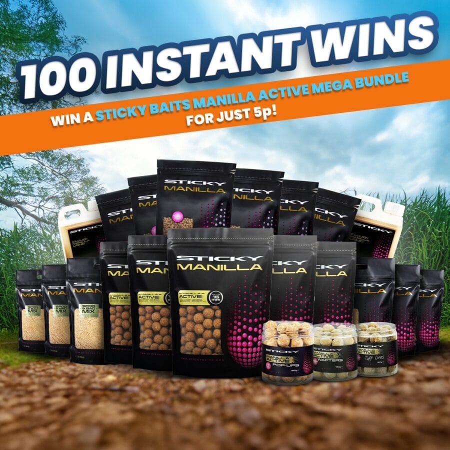 Sticky Baits Manilla Active Mega Bundle Worth Over £400 + 100 Bonus Prizes