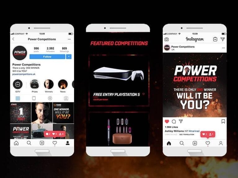 project power competitions social mockups